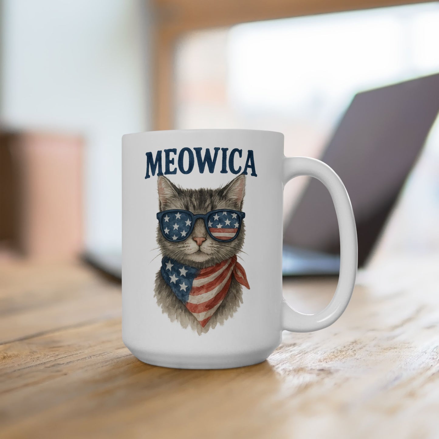 4th of July Mug - Meowica Cat