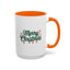 Christmas Mug - Merry Christmas Green Text Ornaments Candy Canes