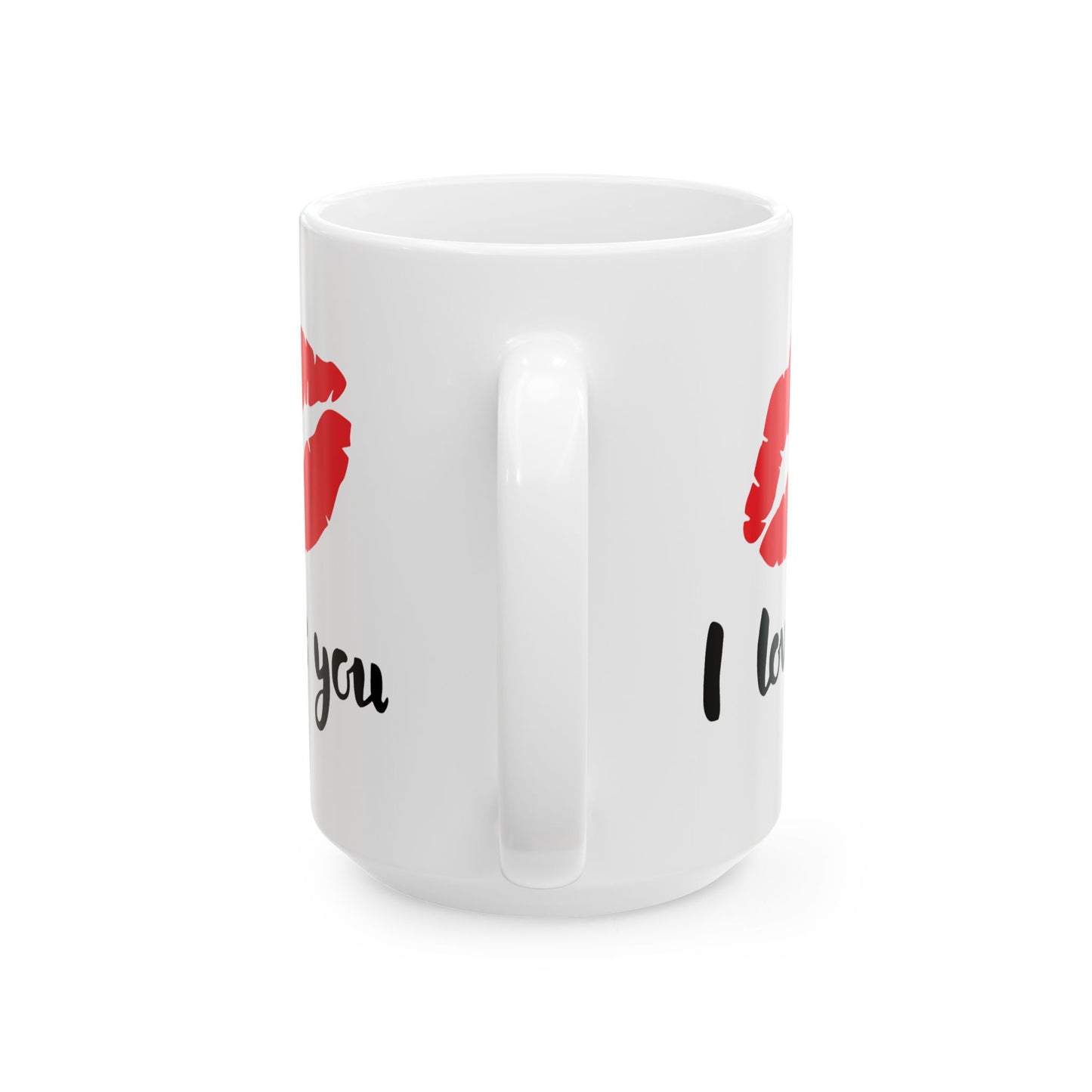 Valentine's Day Mug - I Love You Lipstick Kiss