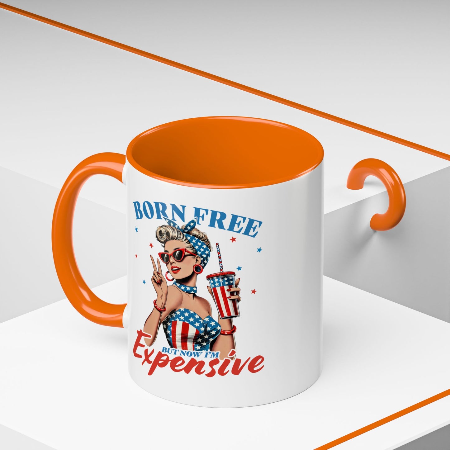 4th of July Mug - Born Free But Now I'm Expensive