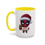 Christmas Mug - Merry Christmas Red Text Superhero
