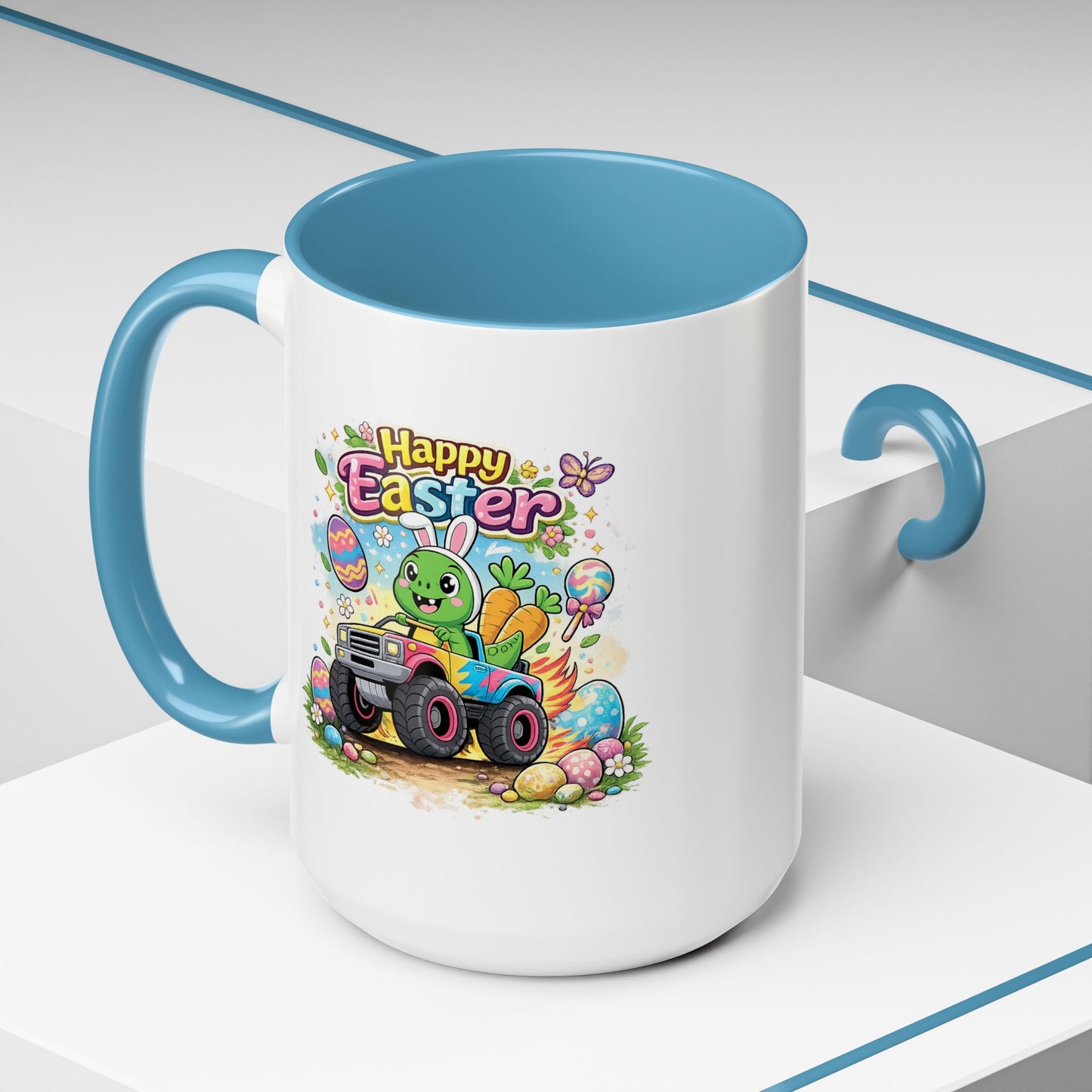 Easter Mug - Dinosaur Monster Truck