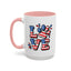 4th of July Mug - Animal Love USA Flag