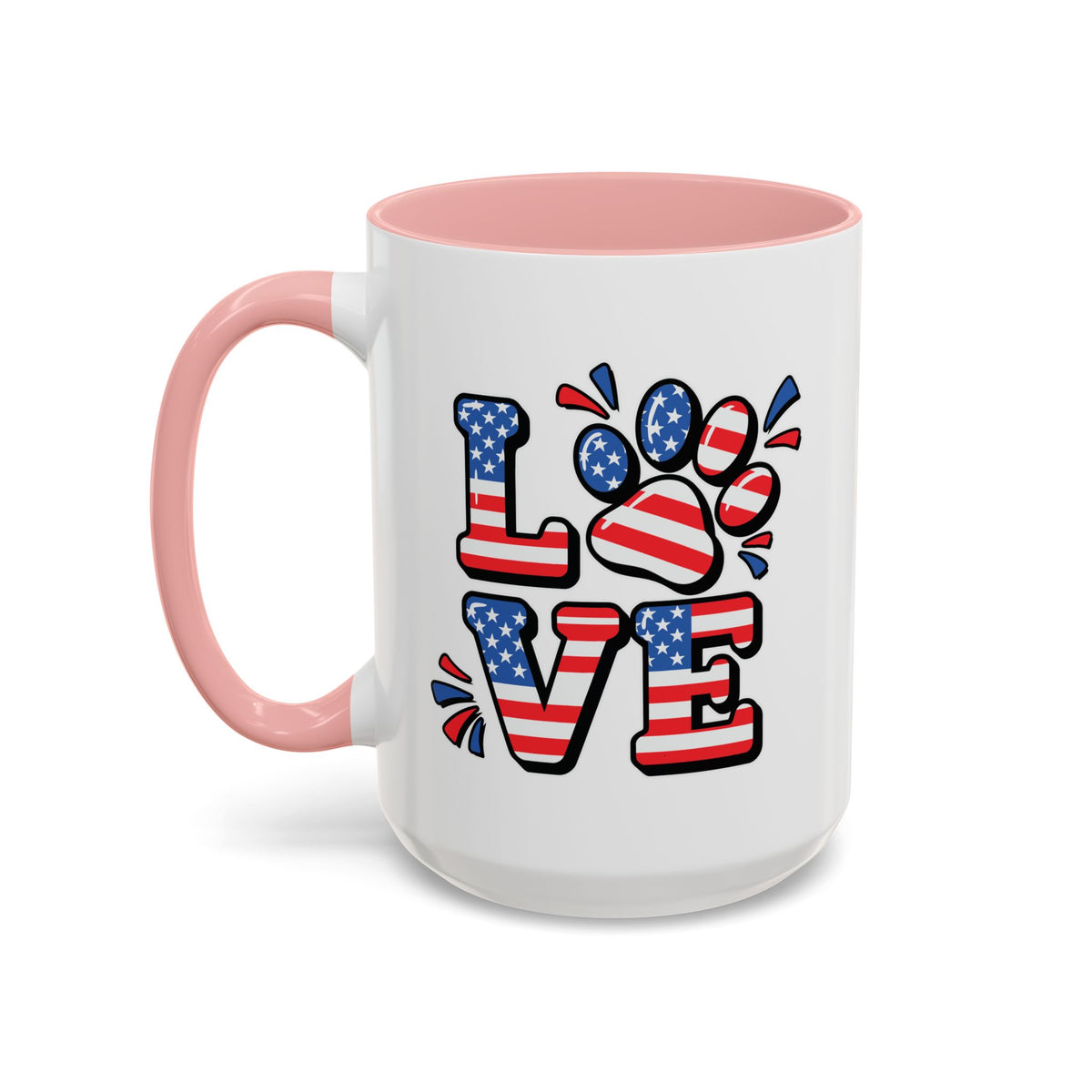 4th of July Mug - Animal Love USA Flag