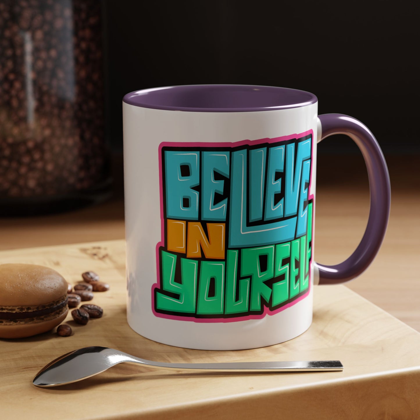 Motivation Mug - Believe In Yourself Graffiti