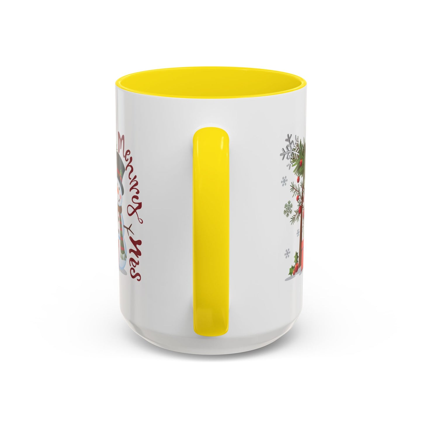 Christmas Mug - Merry Xmas Snowman Tree Present