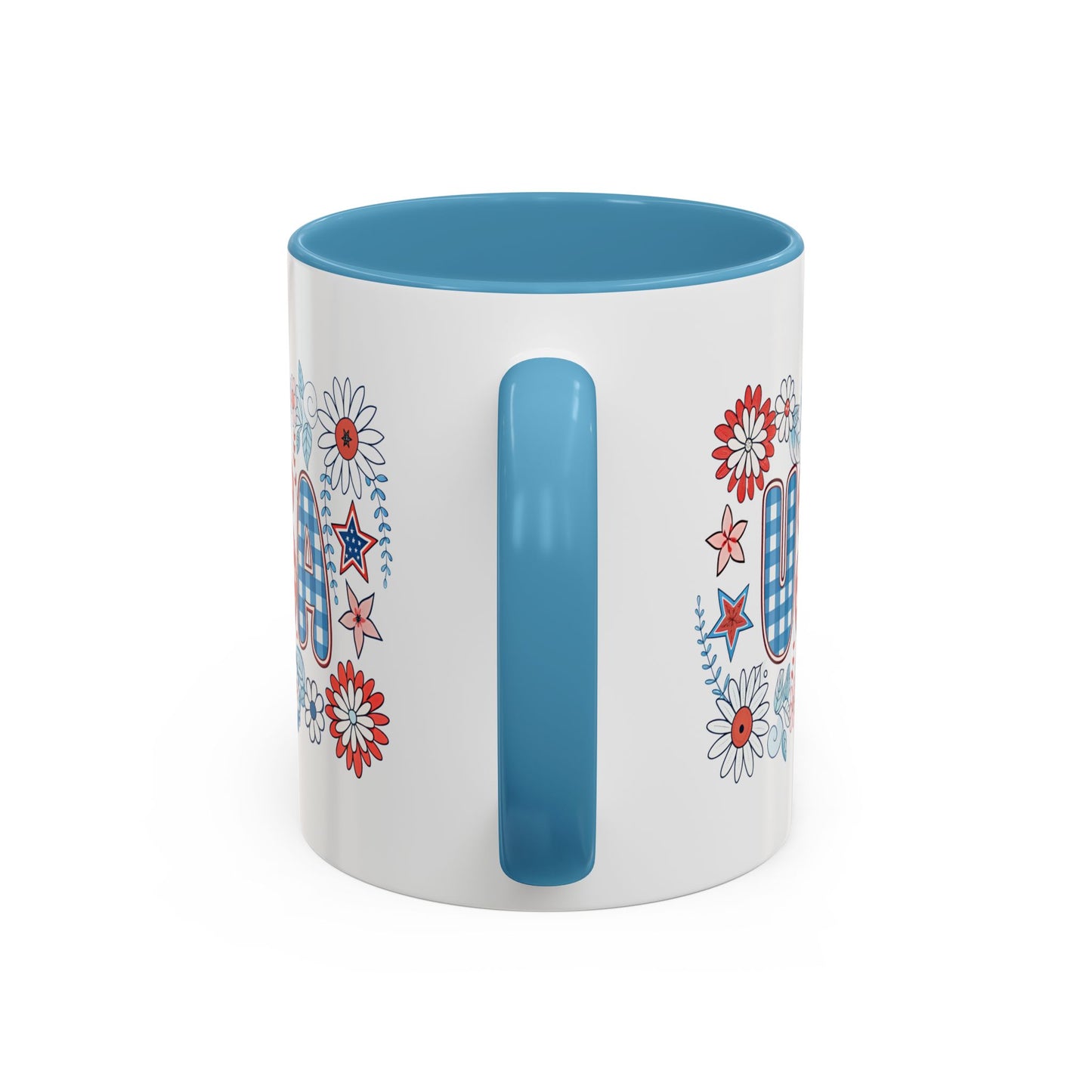 4th of July Mug - USA Preppy Floral