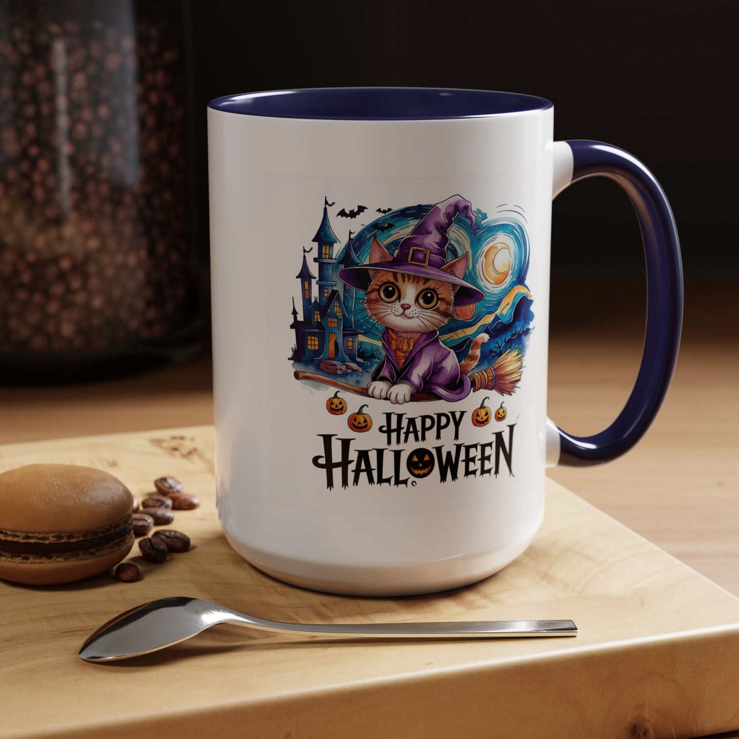 Halloween Mug - Happy Halloween Cat Witch