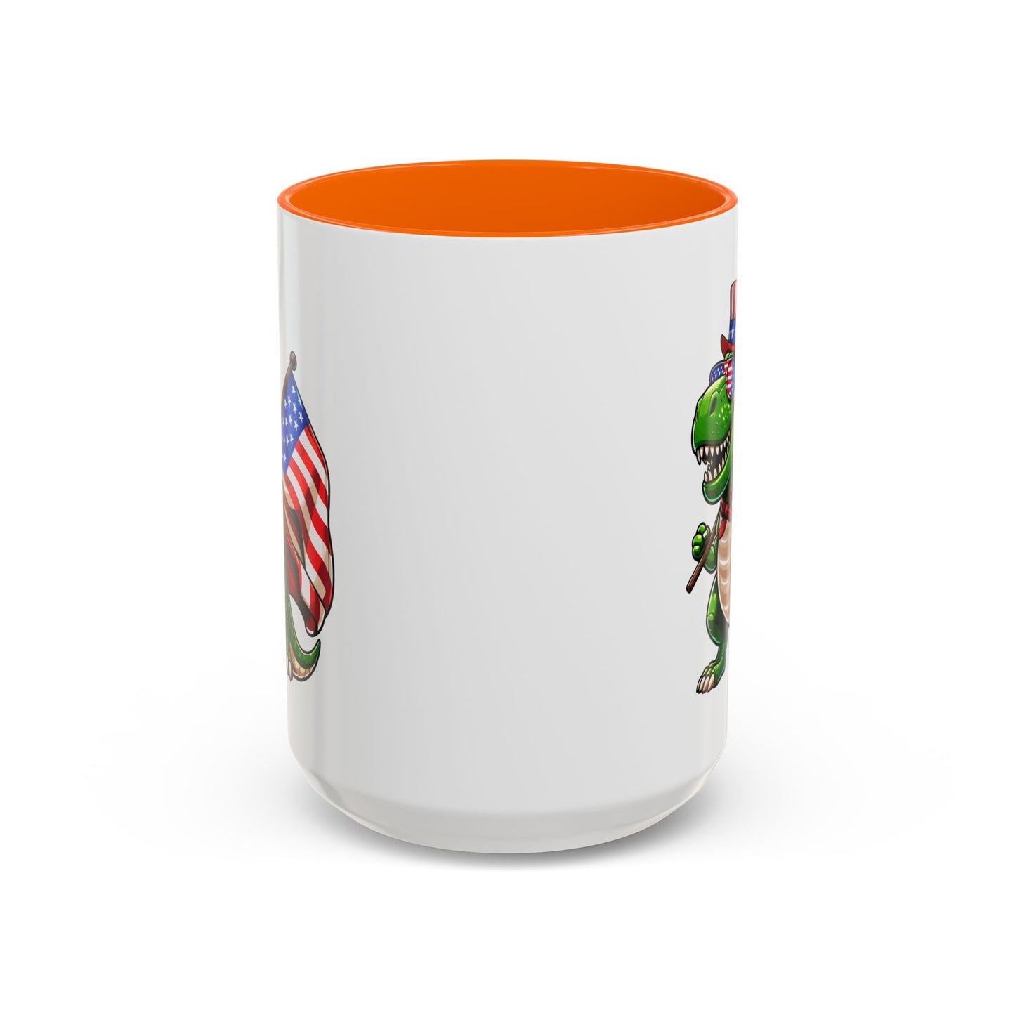 4th of July Mug - T Rex Dinosaur USA Flag