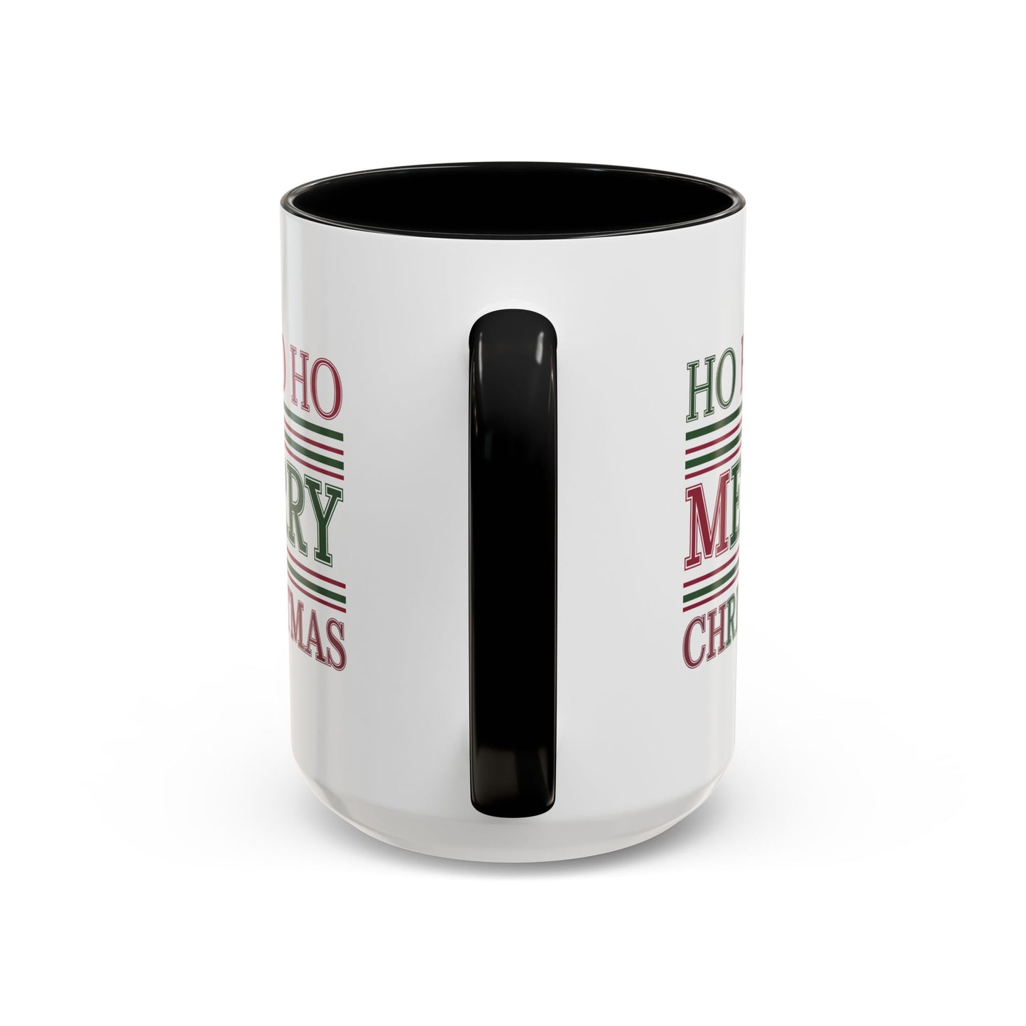 Christmas Mug - Ho Ho Ho Merry Christmas Red & Green Text 3