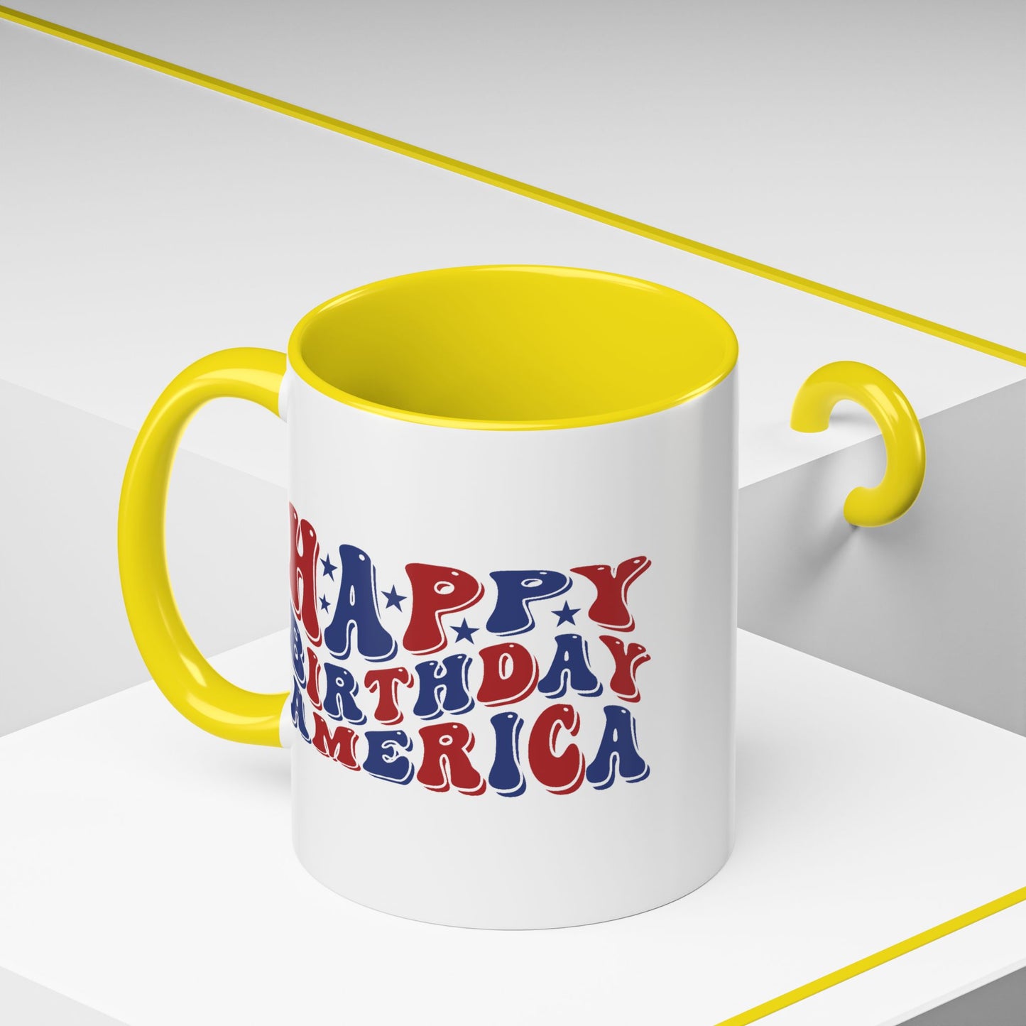 4th of July Mug - Happy Birthday America Retro