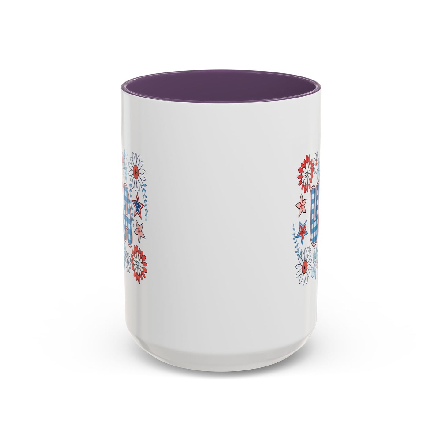 4th of July Mug - USA Preppy Floral