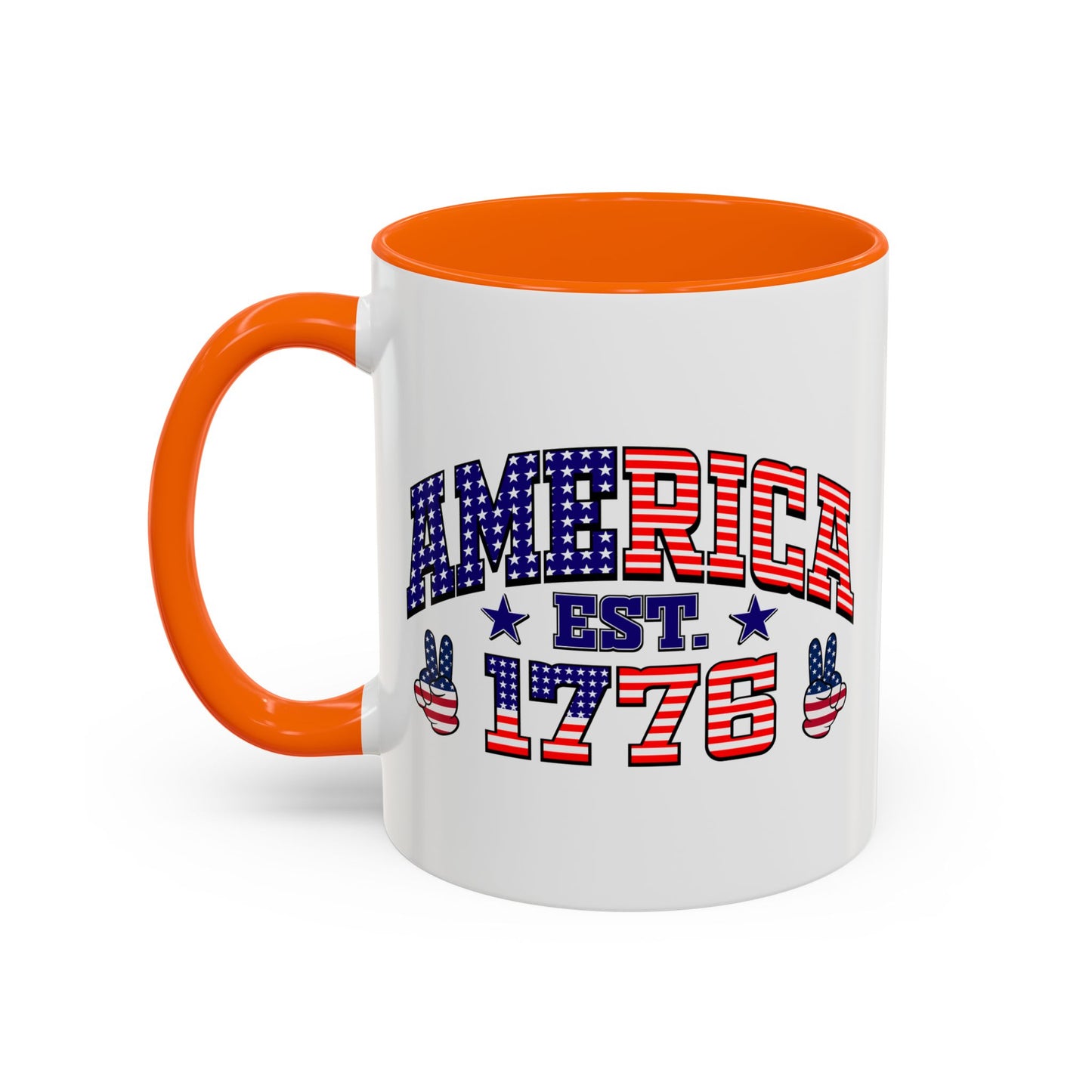 4th of July Mug - American Est 1776 Patriotic Flag