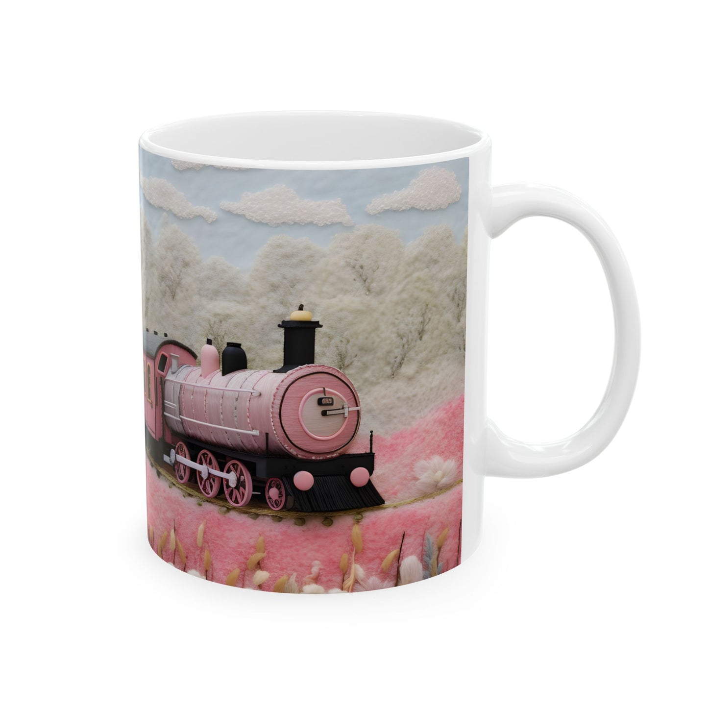 Artistic Mug - Felted Train 2