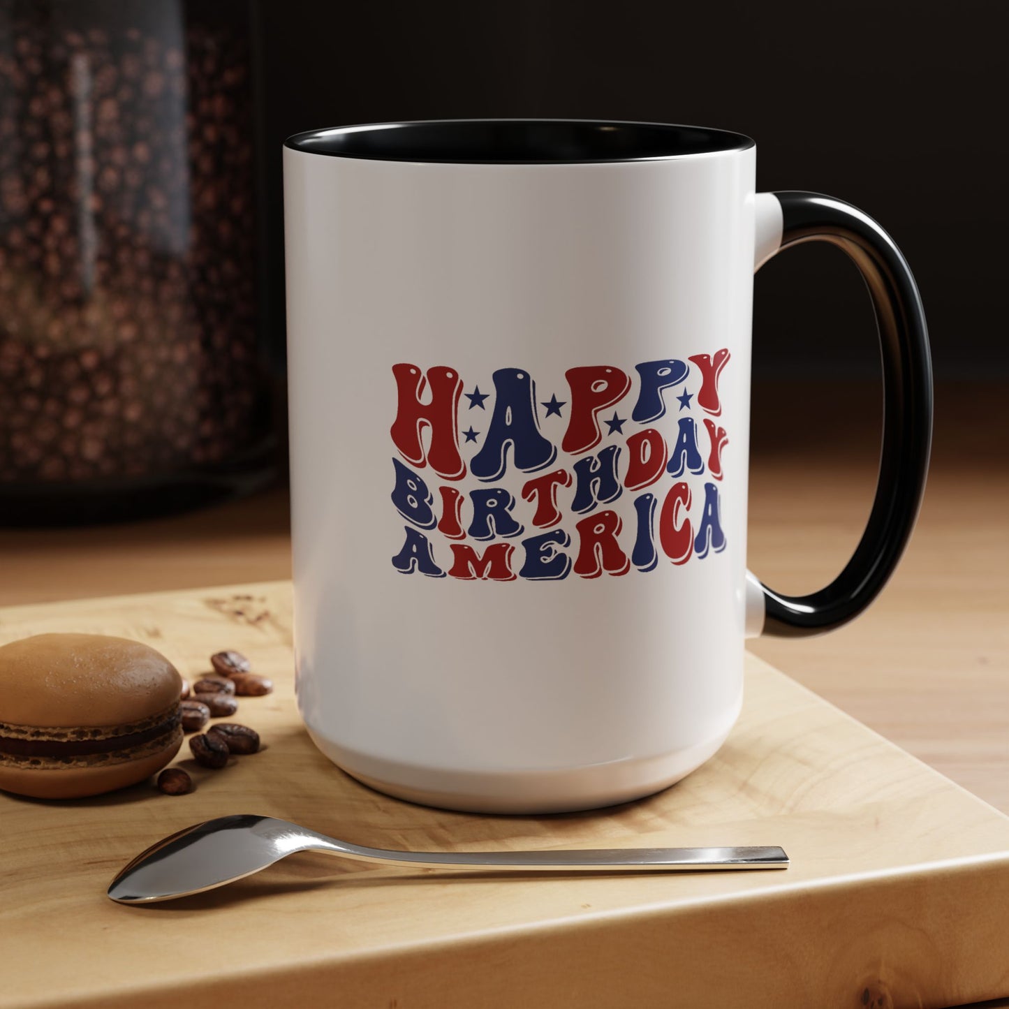 4th of July Mug - Happy Birthday America Retro