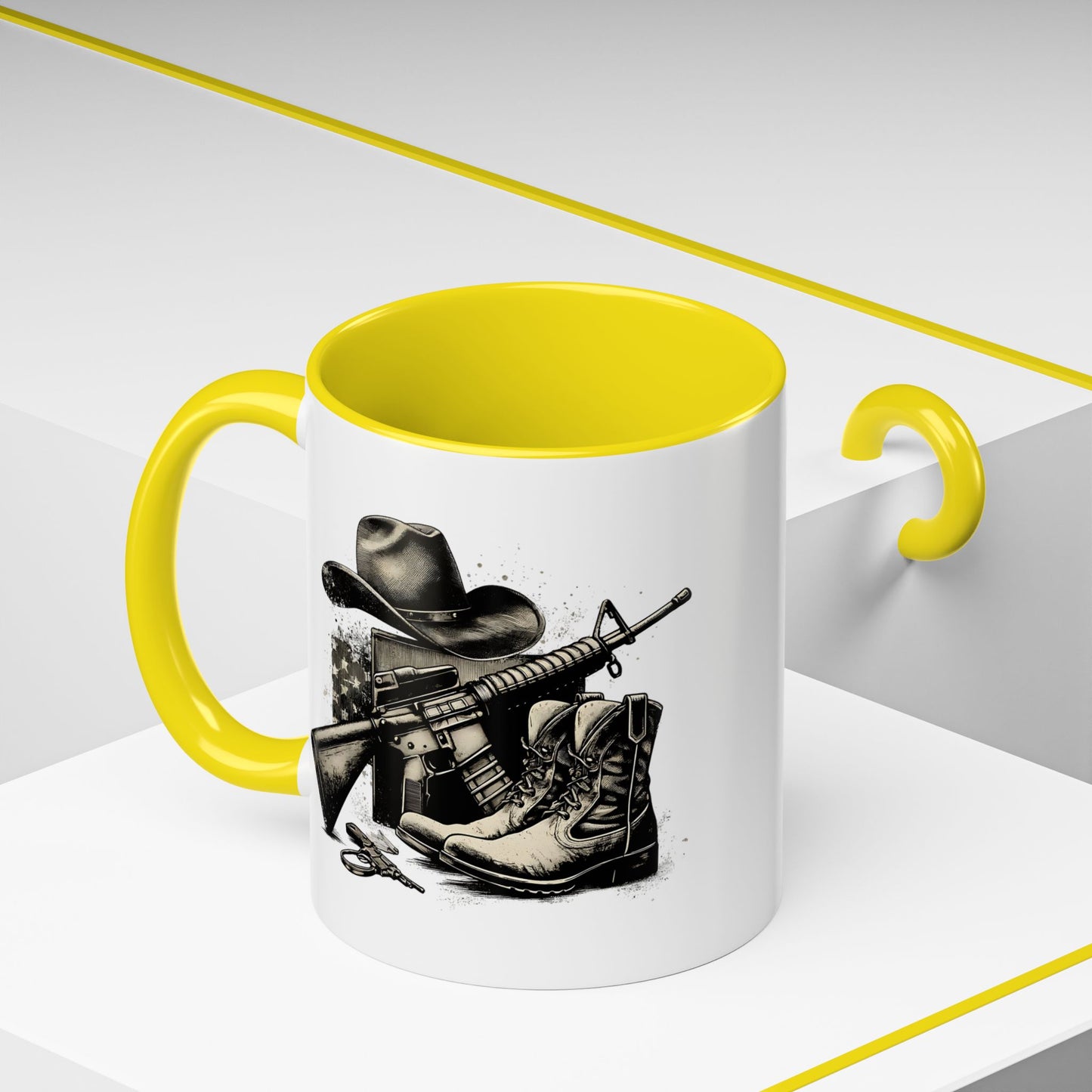4th of July Mug - Soldier Hat Boots Gun