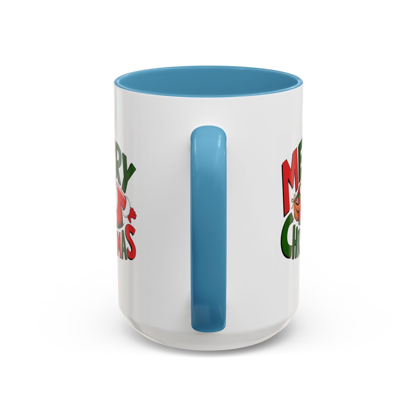 Christmas Mug - Green & Red Text Santa Presents