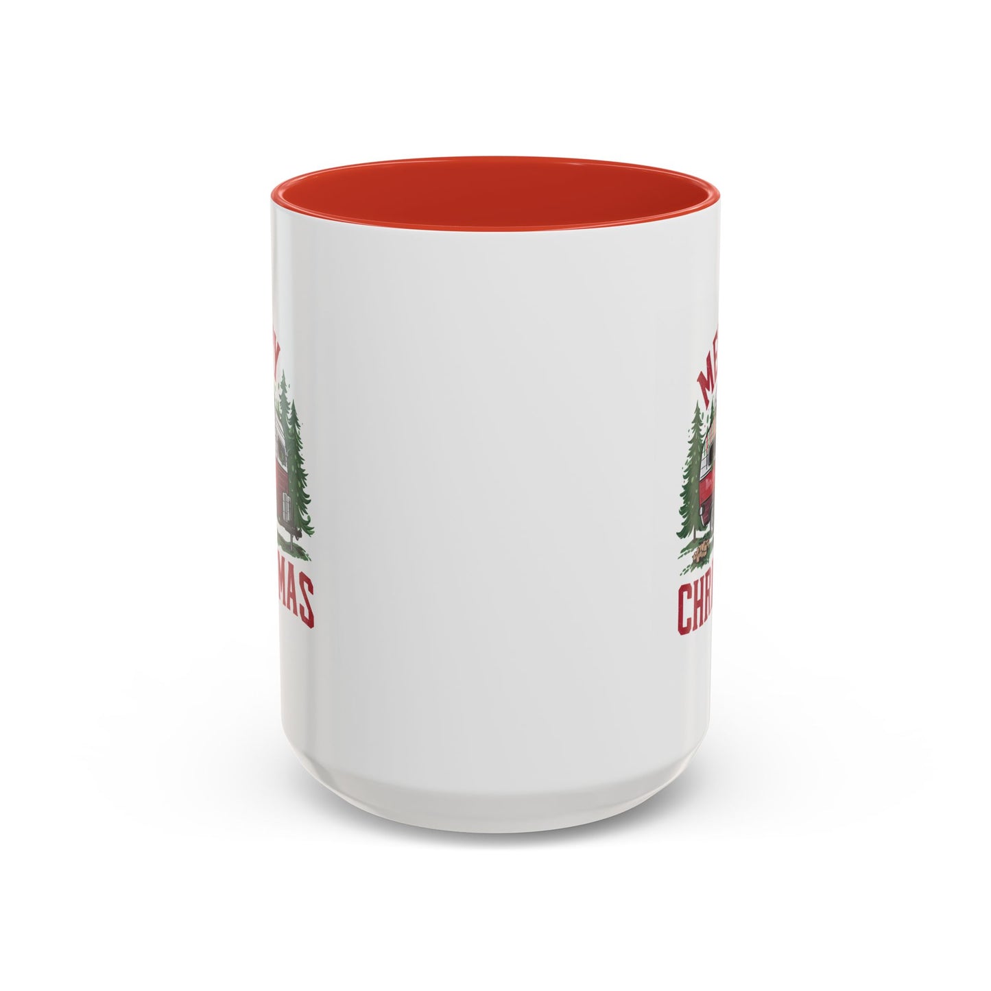 Christmas Mug - Merry Christmas Red & White Camper
