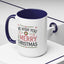Christmas Mug - We Wish You a Merry Christmas Blue Green & Red Text