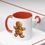 Christmas Mug - Gingerbread Man Green Bow