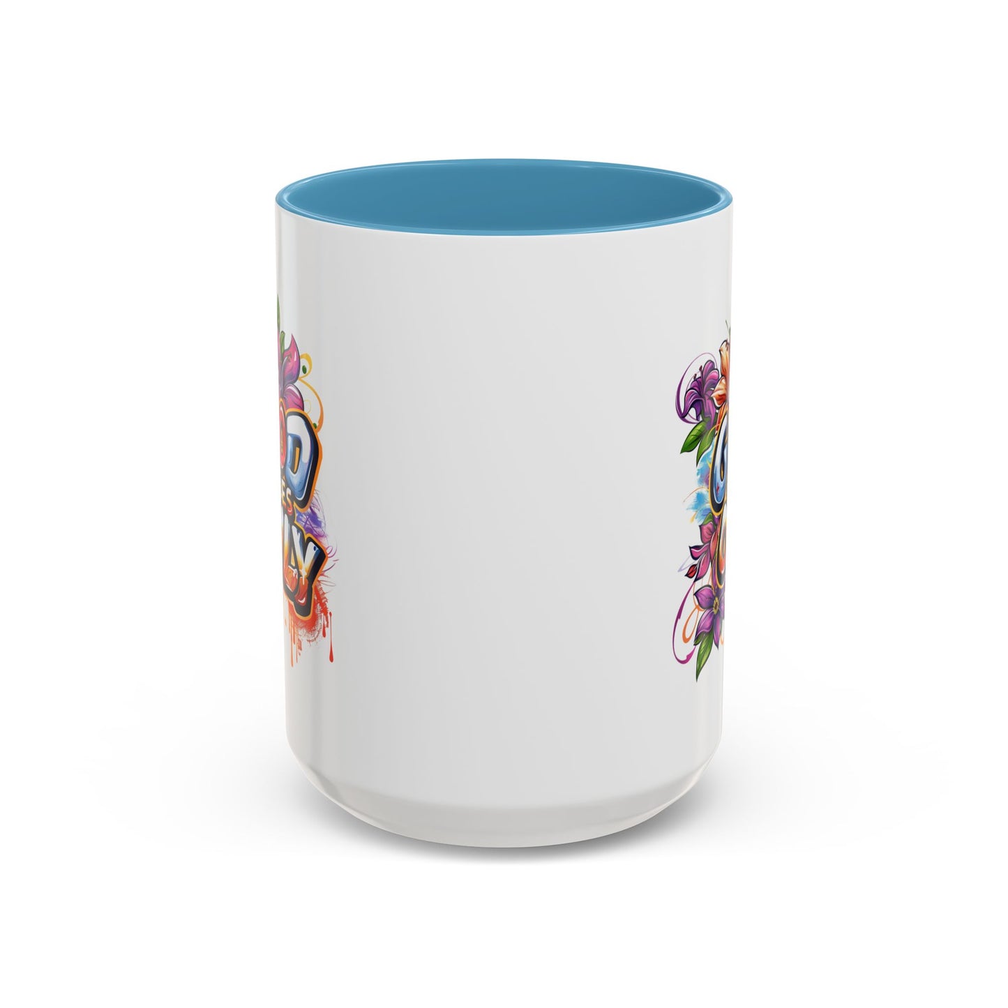 Wellness Mug - Good Vibes Only Graffiti Flowers