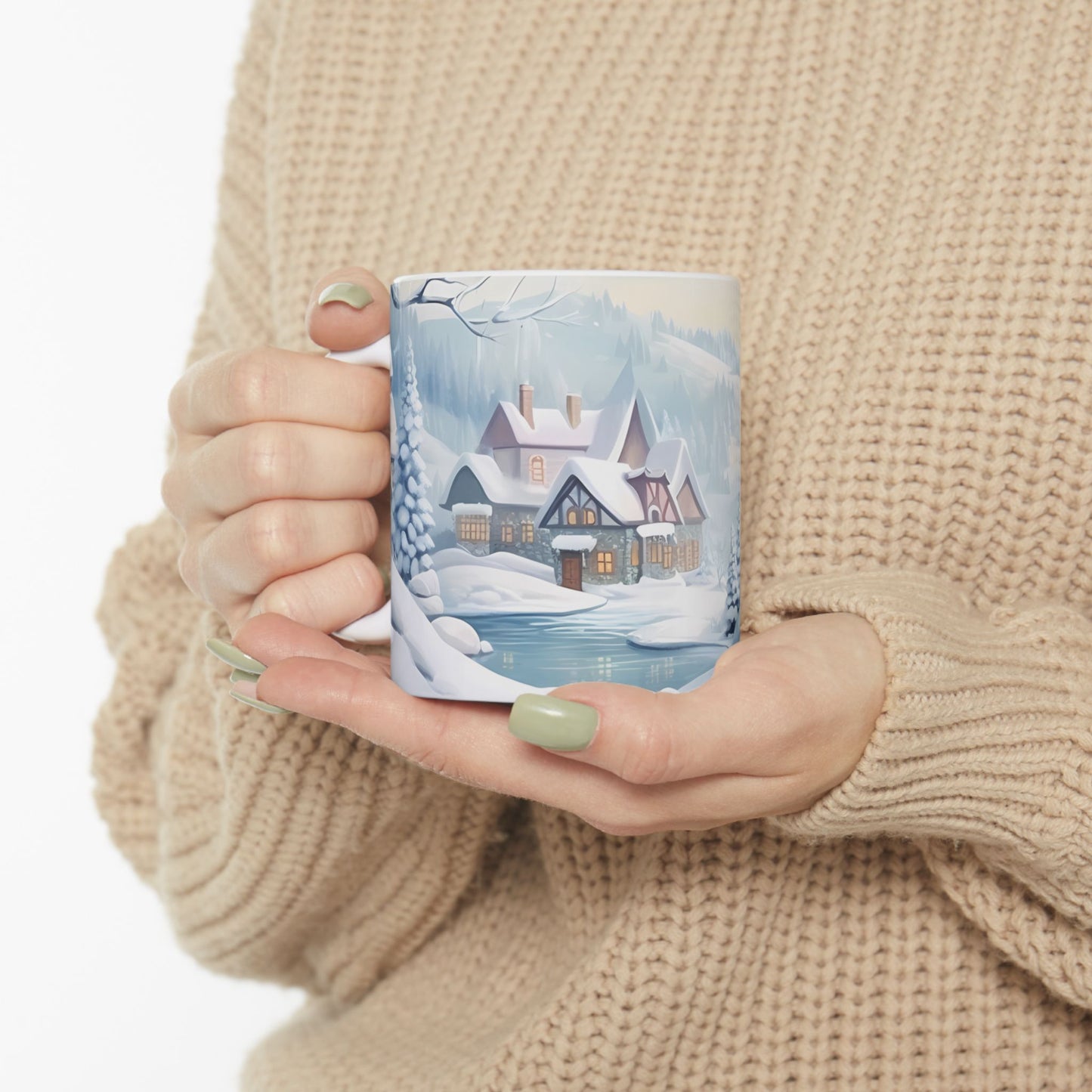 Christmas Mug - Snowy Landscape Wrap