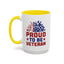 4th of July Mug - Proud to Be a Veteran Sunflower