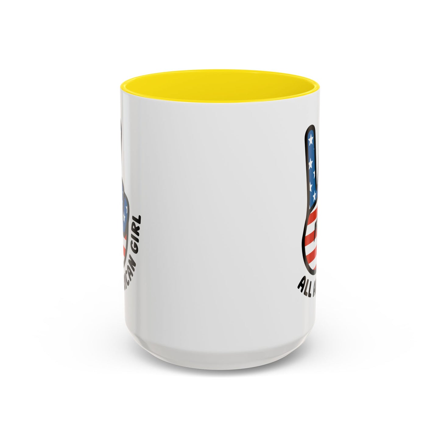 4th of July Mug - All American Girl Peace Sign