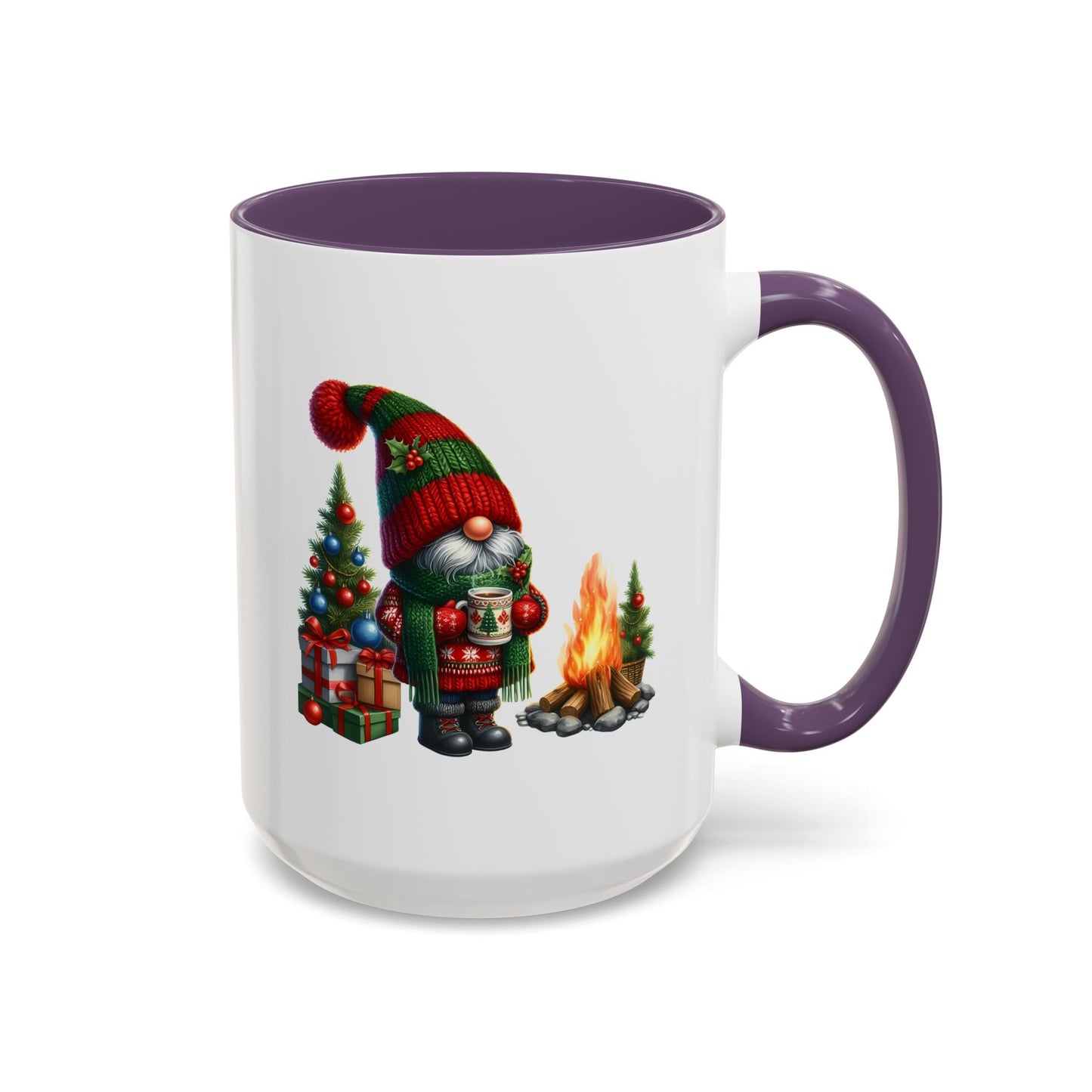 Christmas Mug - Gnome Presents and Fire