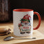 Christmas Mug - Merry Christmas Red & Green Text Gnome Present