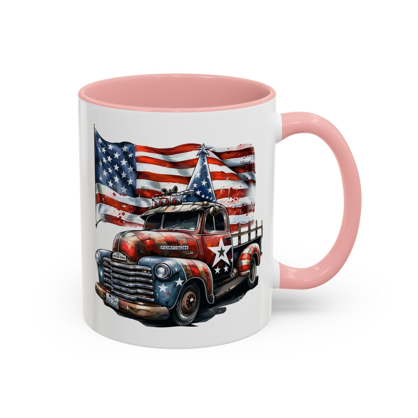 4th of July - Old Truck and Flag