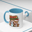 Christmas Mug - Merry Christmas Red & Green Text Reindeer Snowman