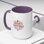 Christmas Mug - Merry Christmas Maroon Text Tree Star