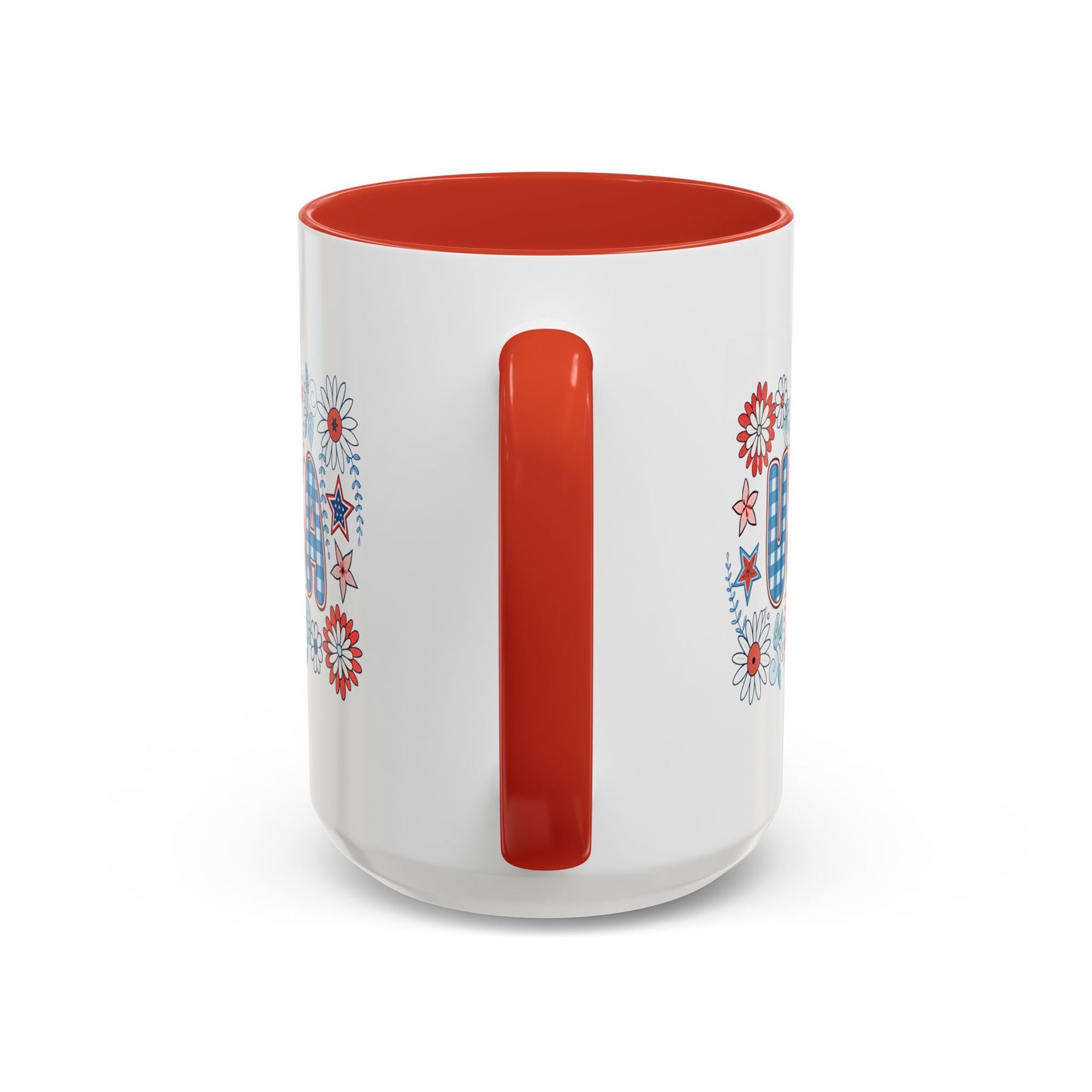 4th of July Mug - USA Preppy Floral