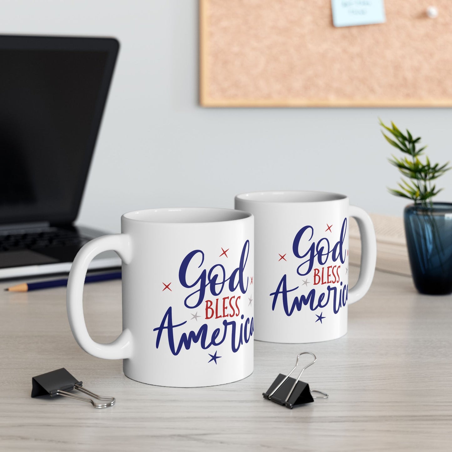 4th of July Mug - God Bless America Patriotic