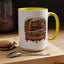 Christmas Mug - Happy Holidays White & Red Text Steam Locomotive
