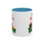 Christmas Mug - Merry Christmas Green & Red Text Santa Presents