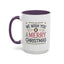 Christmas Mug - We Wish You a Merry Christmas Blue Green & Red Text