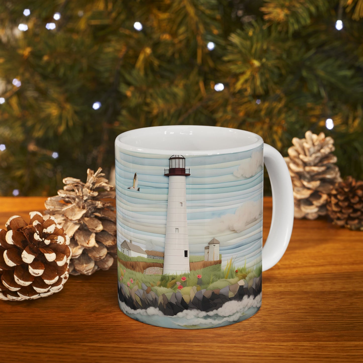 Artistic Mug - Felted Lighthouse