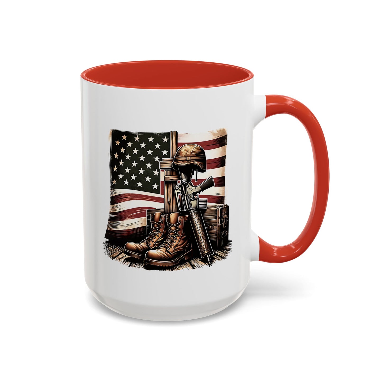 4th of July Mug - Fallen Soldier Boots Flag 3