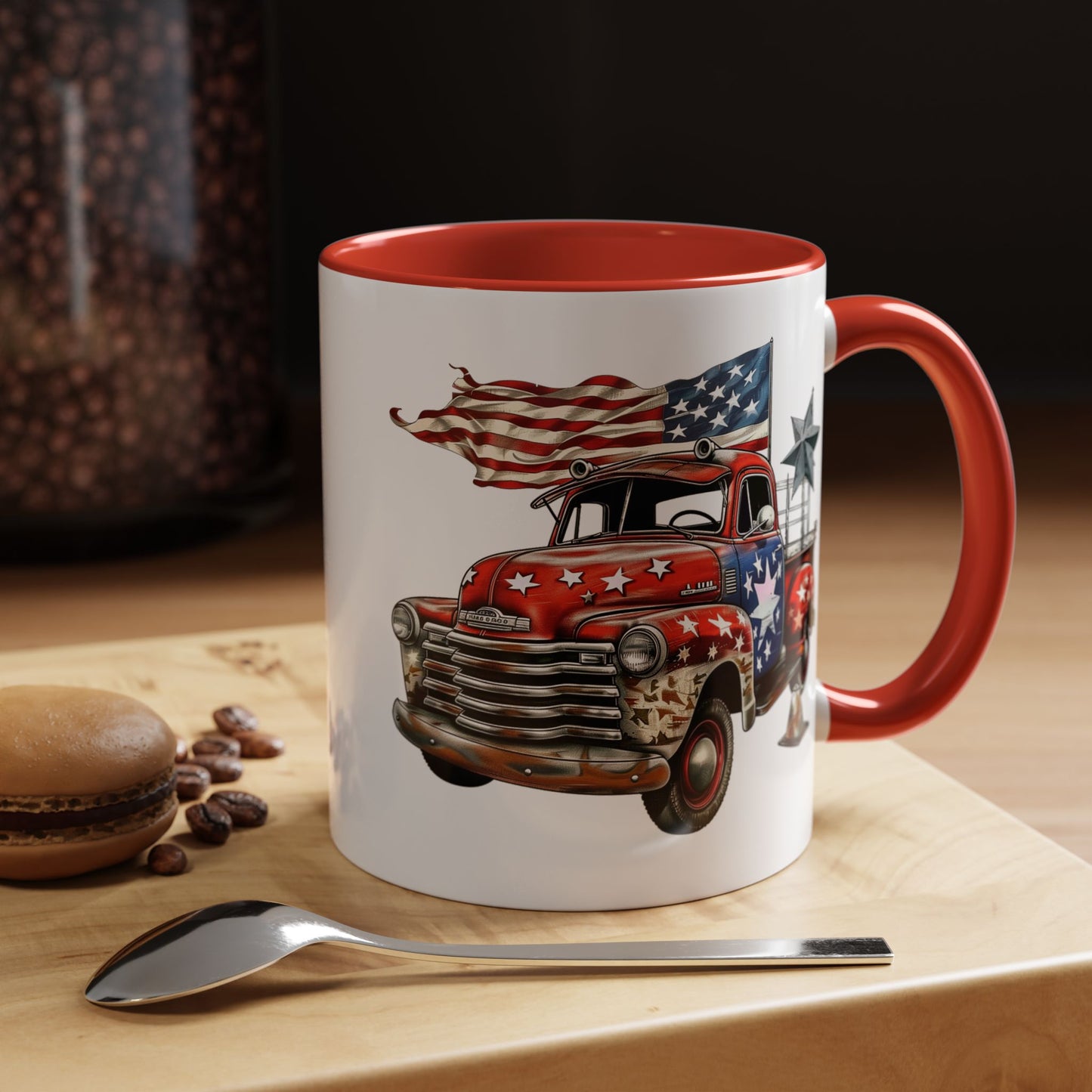4th of July - Old Truck & Flag 4