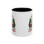 Christmas Mug - Merry Christmas Maroon Text Camper Trees