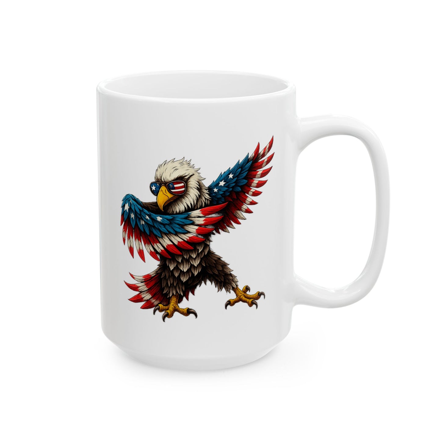 4th of July Mug - Patriotic Bald Eagle American Flag