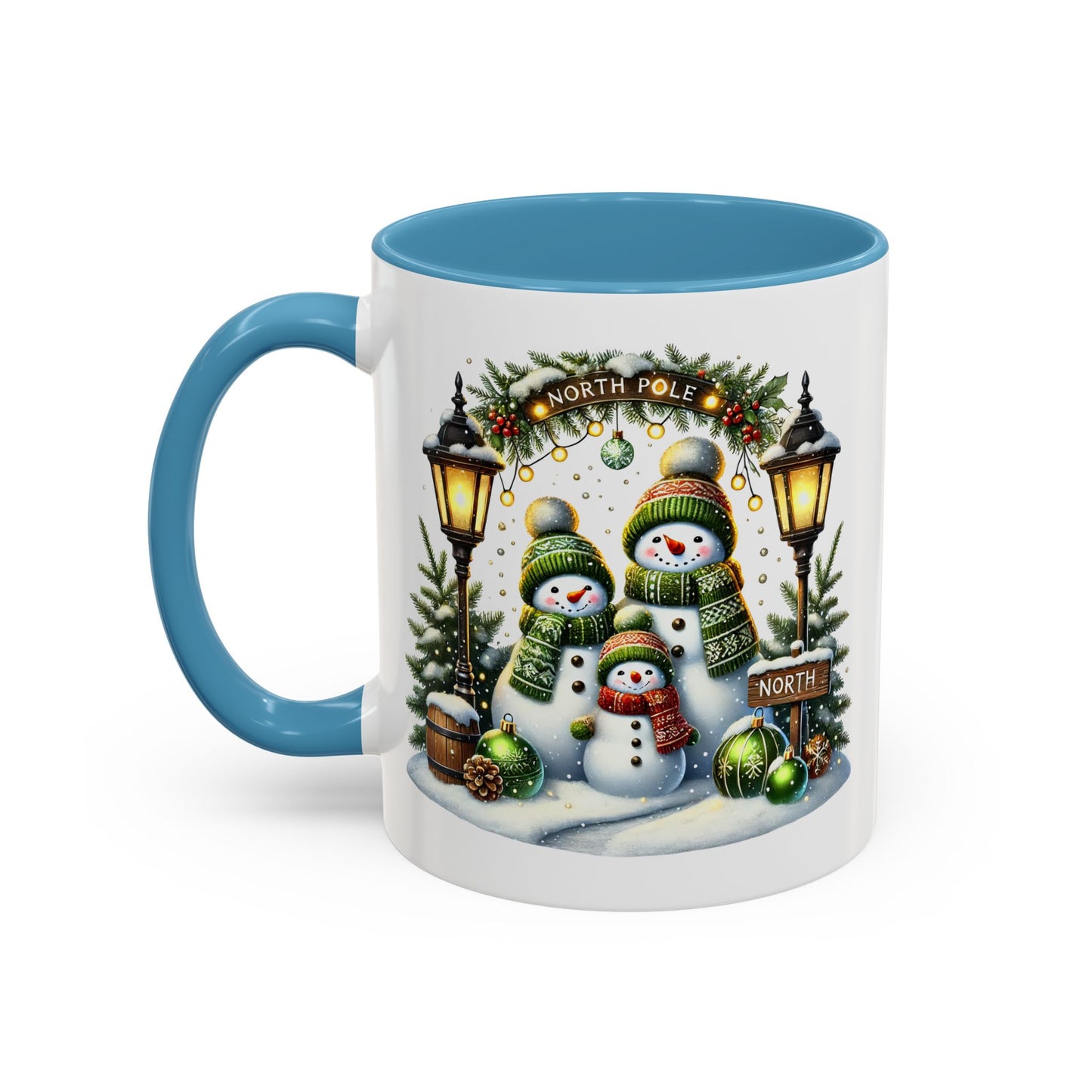 Christmas Mug - Green Snowman Family