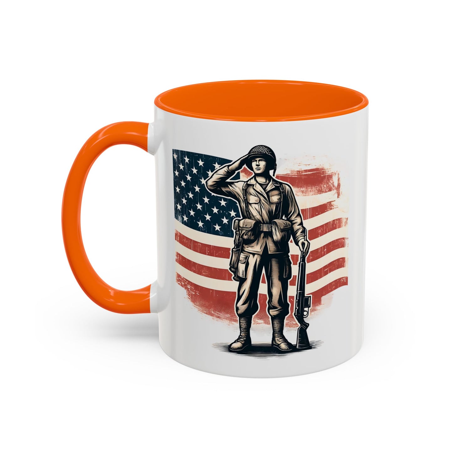 4th of July Mug - American Soldier Flag