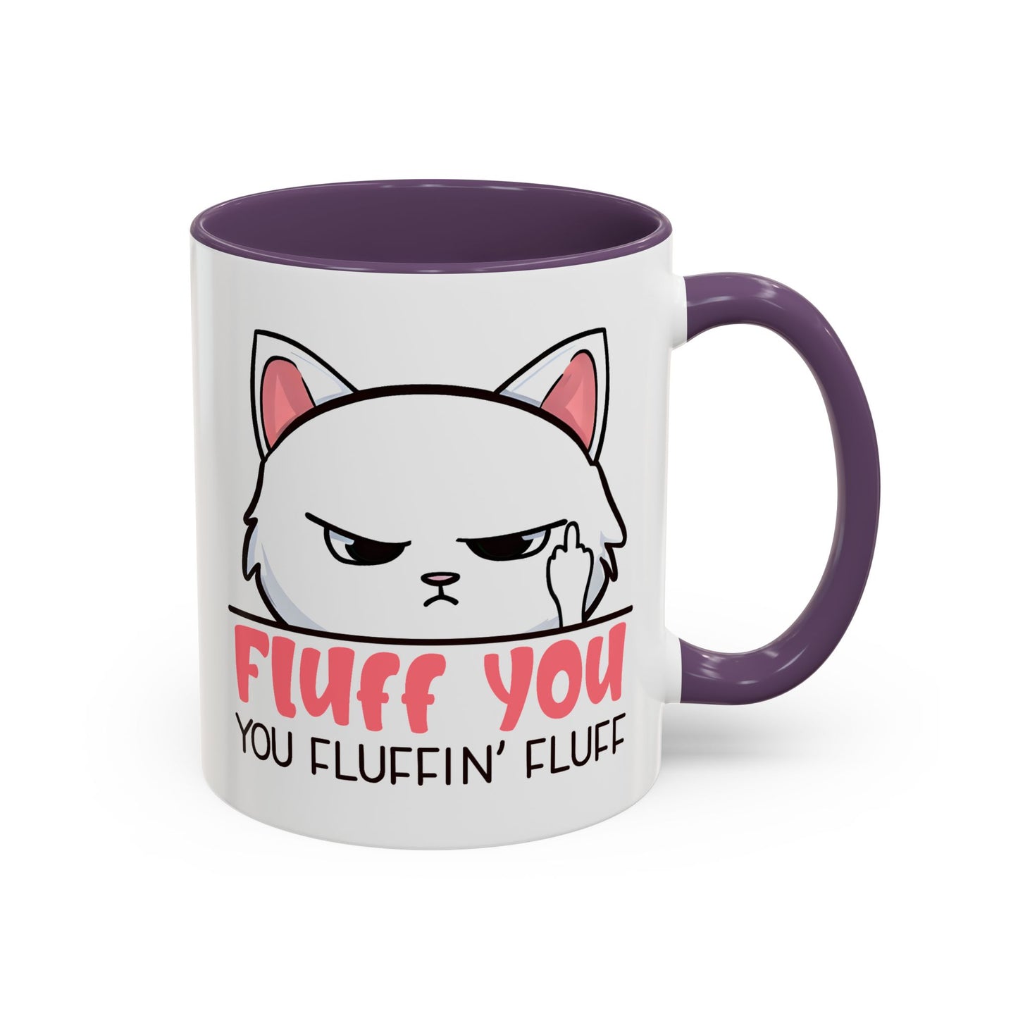 Adult Mug - Fluff You White Cat