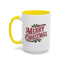 Christmas Mug - Merry Christmas Maroon & Green Text Decorations