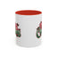 Christmas Mug - Merry Christmas Red & Green Text Mistletoe