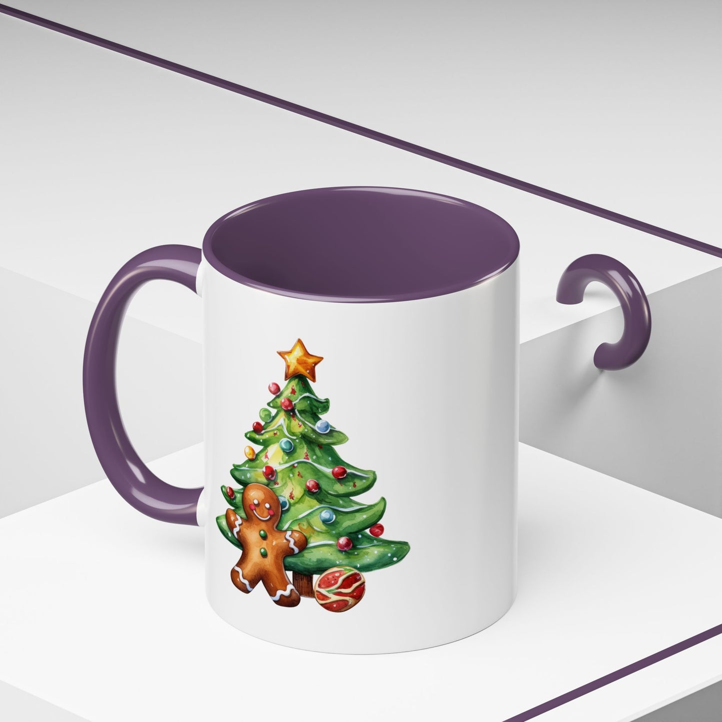 Christmas Mug - Gingerbread Man and Tree