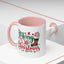 Christmas Mug - Merry Christmas Green & Red Text Star Candy Cane Stocking Snowflake
